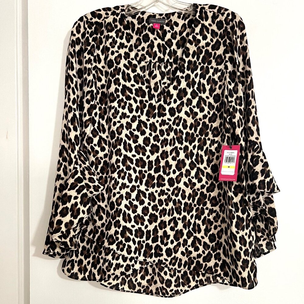 Vince Camuto Leopard Blouse in size M - NWT
